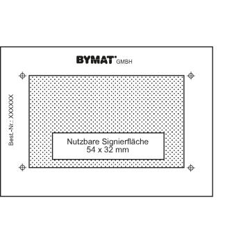 Bymat Langzeitschablone DIN A8, Nutzfläche 54 x 32 mm, Kunststoffrahmen