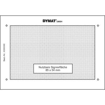 Bymat Langzeitschablone DIN A7, Nutzfläche 85 x 54 mm, Kunststoffrahmen