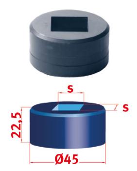 Metallkraft Vierkant-Matrize Nr.45 16,7 mm