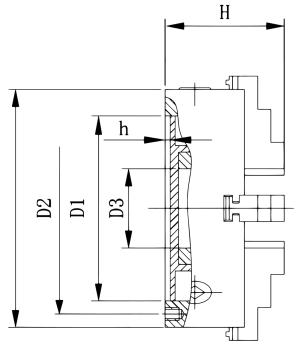 21-0806 Bernardo 4-Backenfutter aus Guss Standard-4-Backenfutter DK12-315