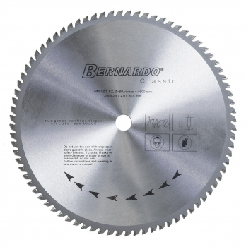 48-1064 Bernardo HM-Sägeblätter HM-Sägeblatt 355 x 2,4 x 25,4 mm, Z 80 für Aluminium