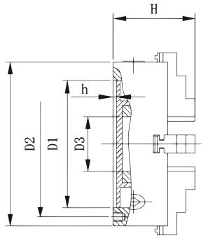 21-0805 Bernardo 4-Backenfutter aus Guss Standard-4-Backenfutter DK12-250