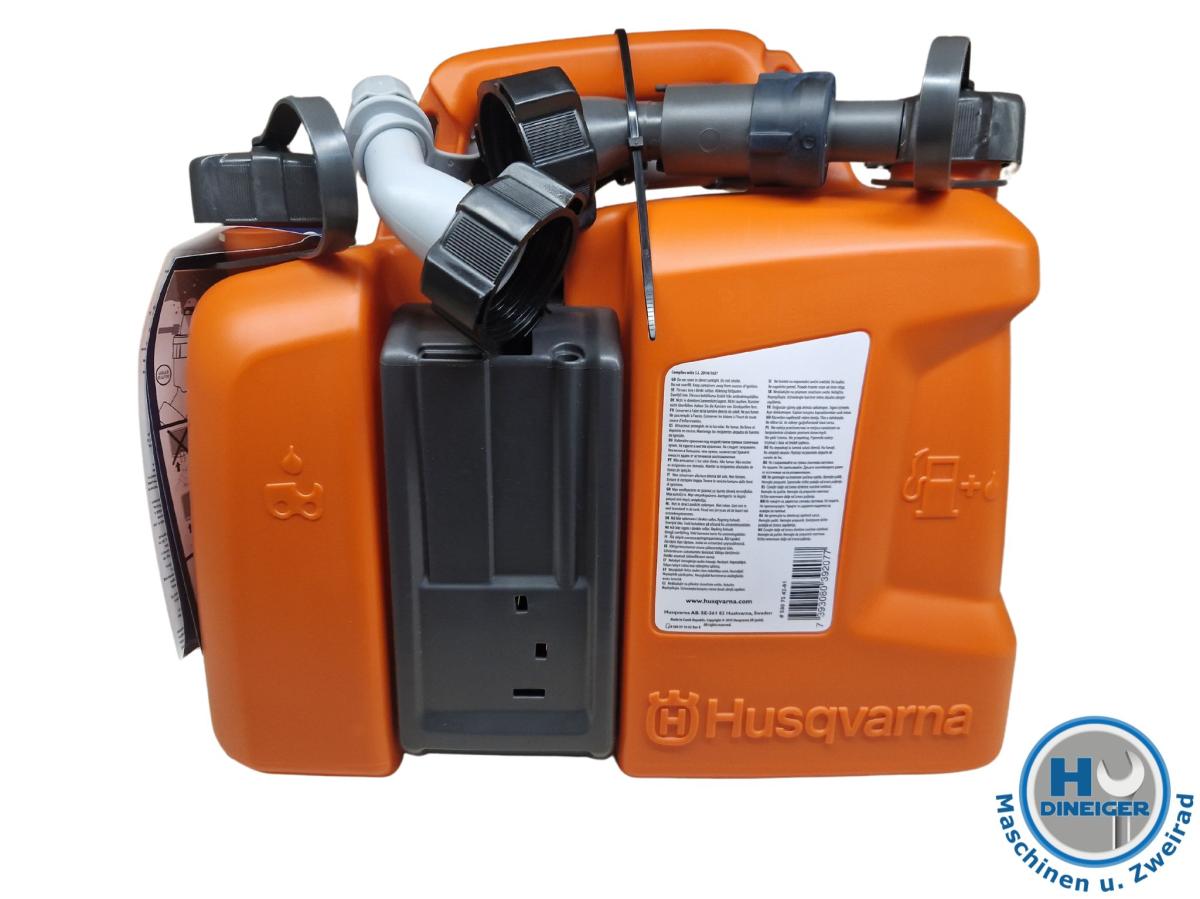 580754201 Husqvarna Kombikanister 5l + 2,5l Kanister für Benzin u. Kettenöl