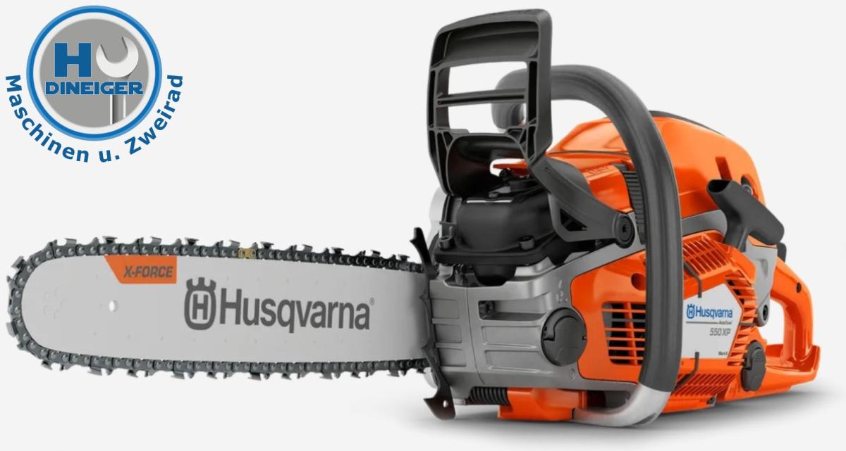 967690835 Husqvarna Motorsäge 550 XP Mark II inkl 38 cm Schwert und X Cut Kette + 4 Ketten