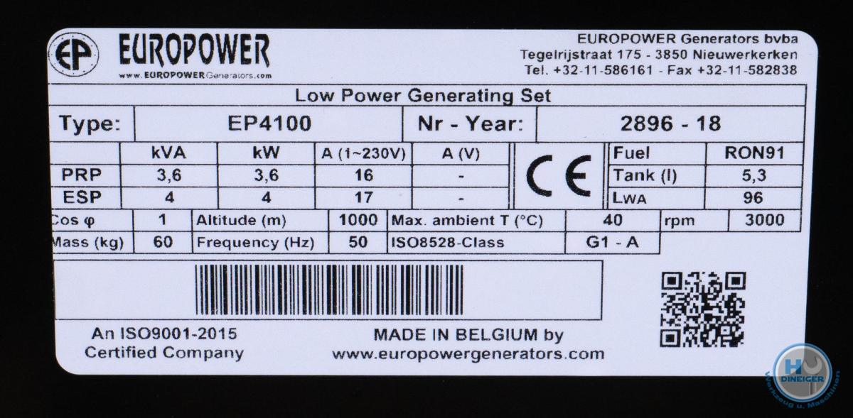 Europower Stromerzeuger EP4100